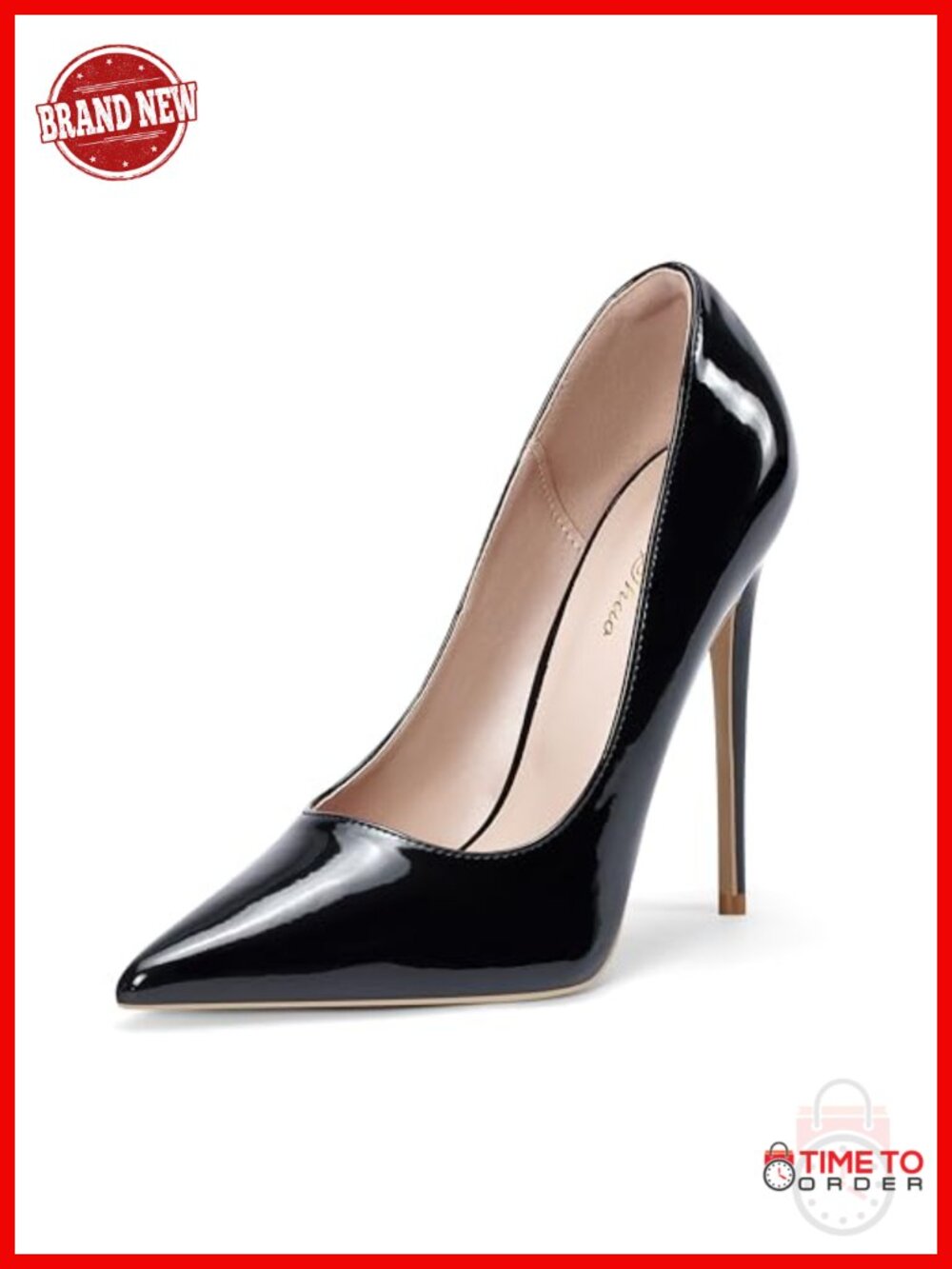 Women Pumps Pointed Toe Stiletto Heels 4.7" Memory Foam Ankle Strap Party Shoes
